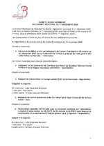 Compte-rendu sommaire Conseil municipal du 17 décembre 2020