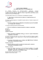 CR Sommaire Conseil Municipal 18/11/2021